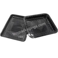 Customized Microwave Black Pp Disposable Take Out Container Food Storage Container Tray For Restaurant