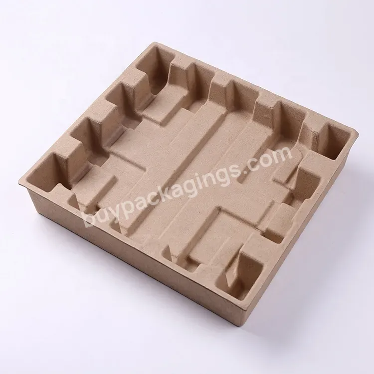 Customized Molded Pulp Packaging Inner Tray Shipper Protector Tray Paper Pulp Tray For Electronics - Buy Pulp Cup Tray,Biodegradable Recycled Paper Pulp Tray,Electronics Protector Tray.