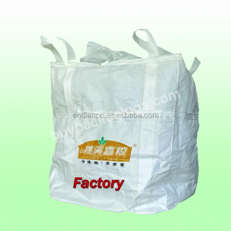 Customized Package Pp 1 Ton Super Sacks Jumbo Fibc Big Bag For Grain Storage 1000 Kg
