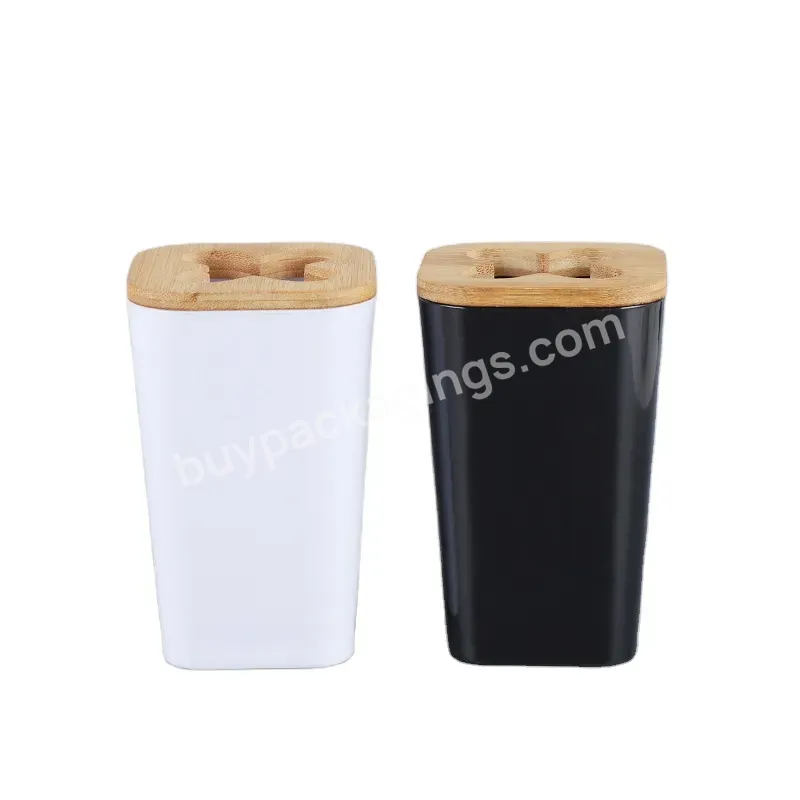 Customized Plastic Wooden Bathroom Gargle Cup Toothbrush Holder Accessory Set - Buy Toothbrush Holder Cup,Plastic Bathroom Accessories,Custom Color Toothpaste Holder.