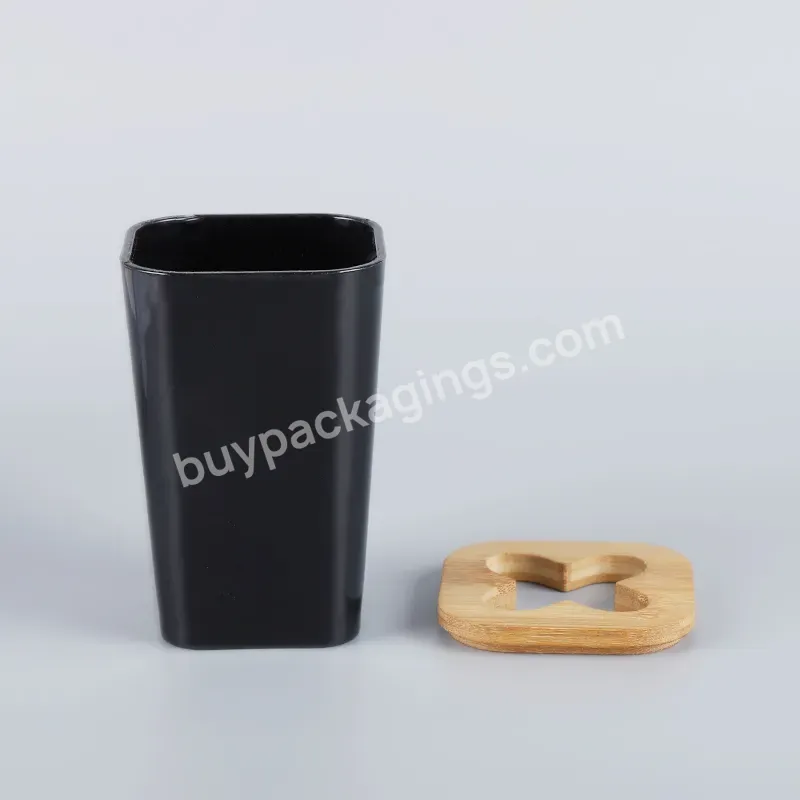 Customized Plastic Wooden Bathroom Gargle Cup Toothbrush Holder Accessory Set - Buy Toothbrush Holder Cup,Plastic Bathroom Accessories,Custom Color Toothpaste Holder.