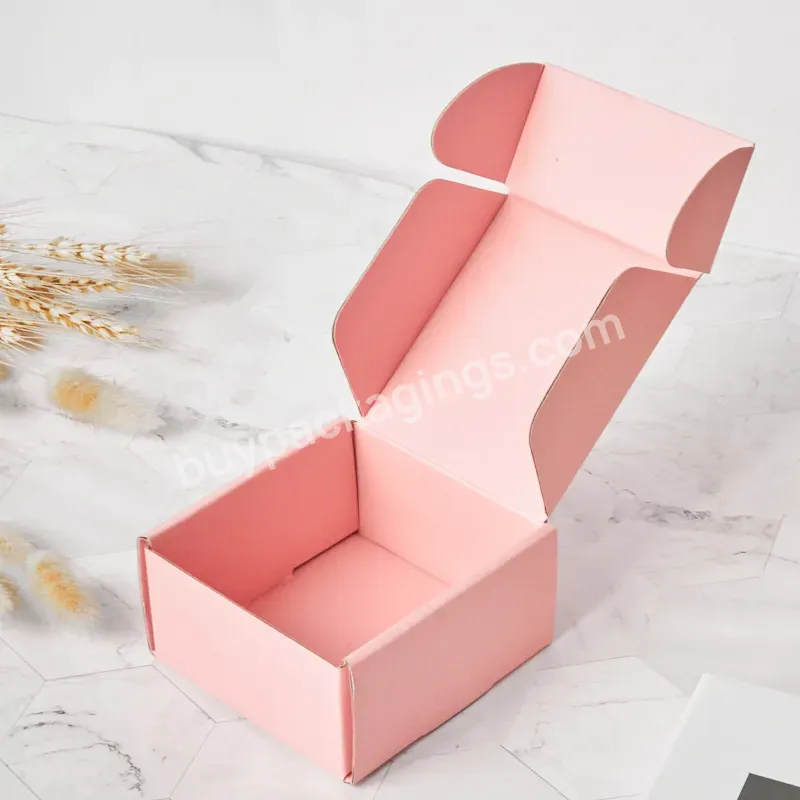 Customized Print Logo Pink Shipping Mailer Corrugated Folding Cardboard Packing Box For Mailing Clothing & Shoes - Buy Packing Box For Mailing,Logo Pink Shipping Mailer Box,Mailer Corrugated Folding Box.