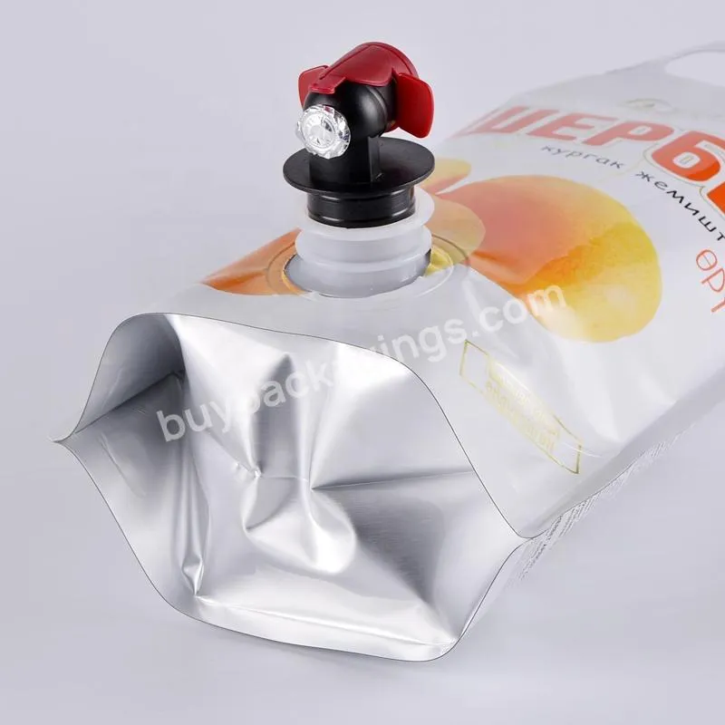 Customized Printed Logo Foil Plastic Composite Wine Bag With Valve Bib Stand Up 5l 10l 20l Beverage Packaging Bag With Tap - Buy Double Fold Bottom Bag With Tap,Bib Beverage Packaging Bag With Valve,Stand Up Wine Bag In Box.