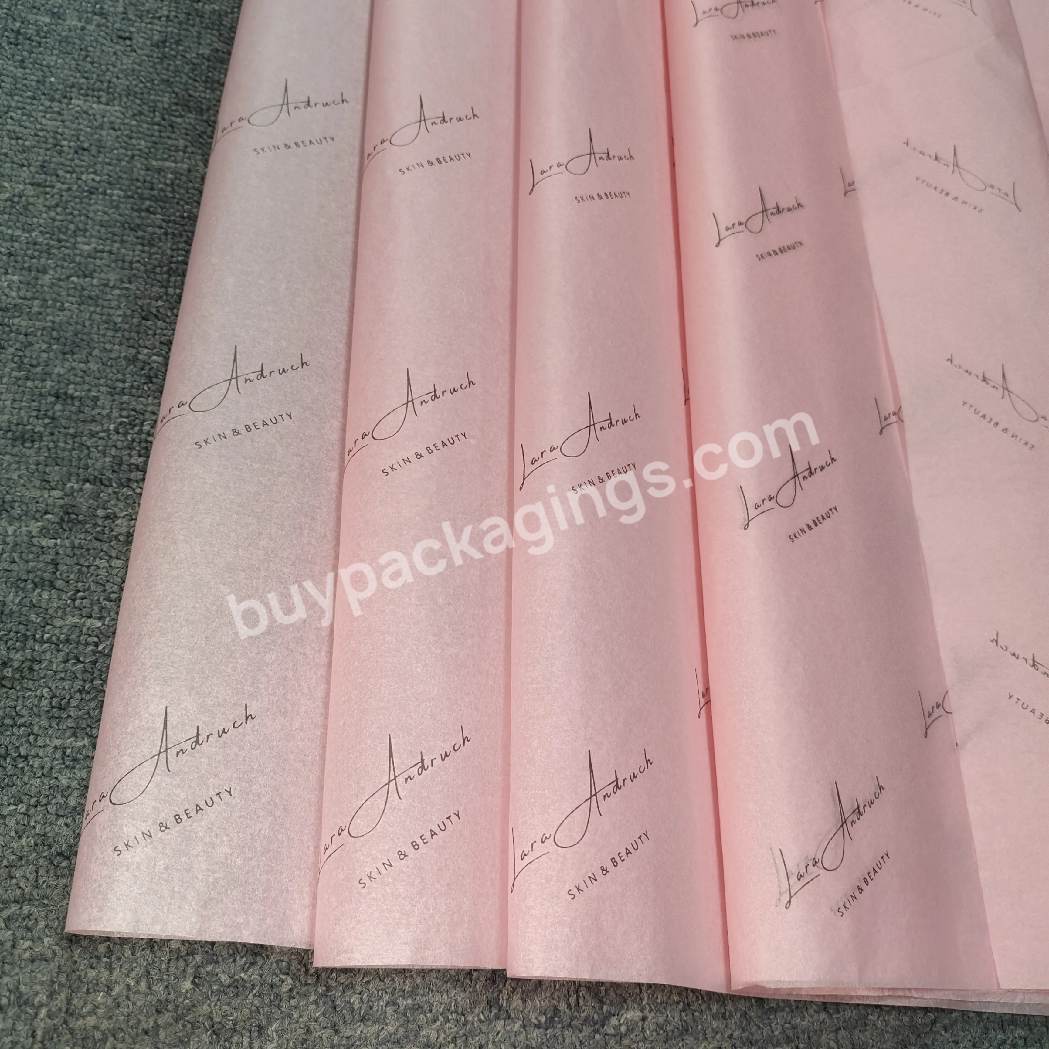Customized Printed Logo Gift Pink Tissue Paper Clothes Shoes Wrapping Tissue - Buy Wrapping Flowers And Clothing,Moq Is 50 Pcs,Customized Logo And Size.