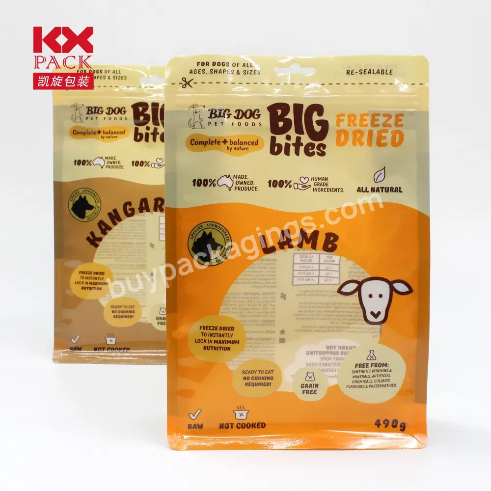 Customized Printed Plastic Laminated Flat Bottom Ziplock Bag For Pet Dog Cat Food Packaging - Buy Dog Food Packaging,Pet Food Bag,Cat Food Packaging.