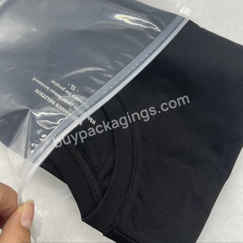 Customized Printing 30*30cm Transparent Zipper Bag Smooth Pe Plastic Zipper Bag For Clothing Packaging - Buy Clear Plastic Bag,Plastic Packaging Bag,T Shirt Bag Plastic.