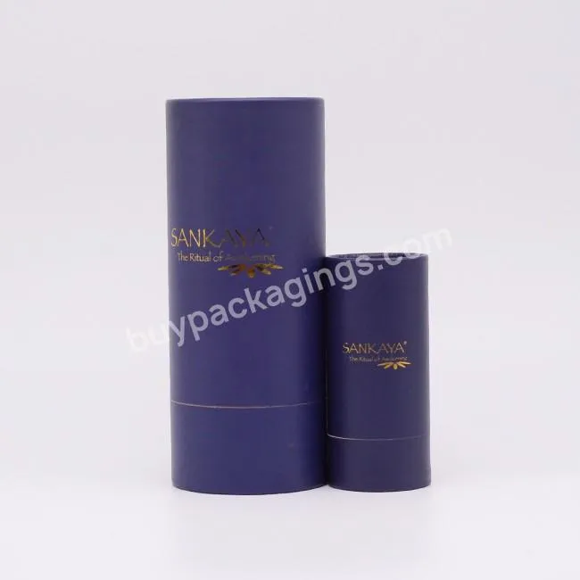 Customized Printing Perfume Bottle Packaging Cardboard Gift Essential Oil Bottles Cylinder Paper Boxes With EVA Insert