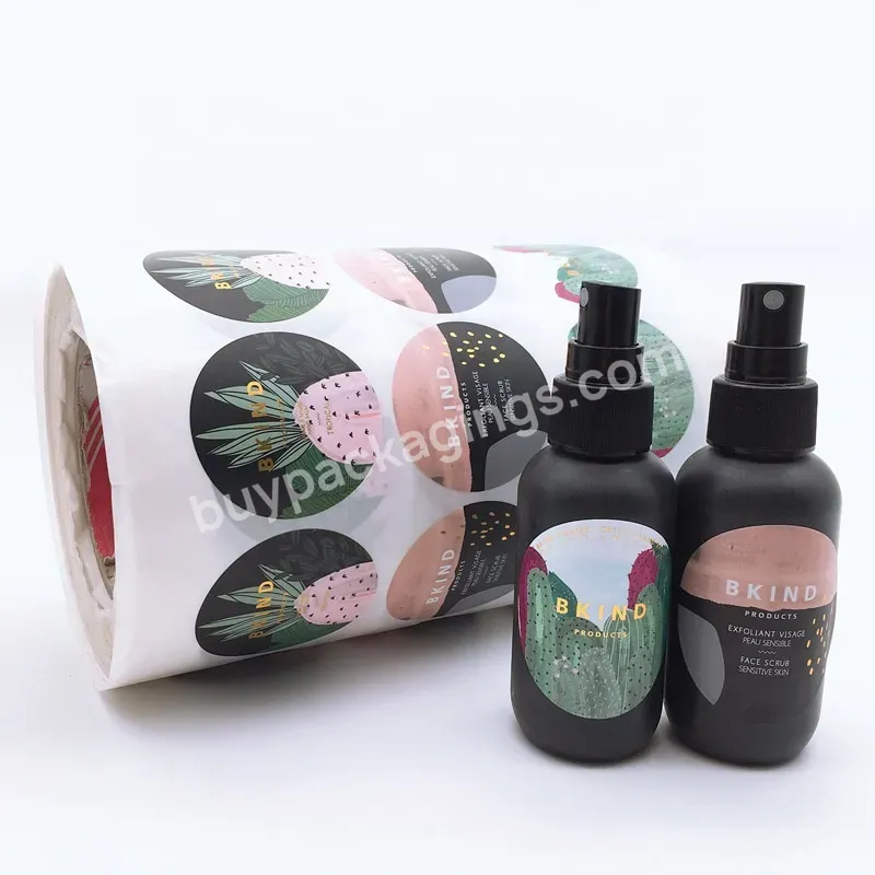 Customized Private Label Cosmetics Packing Self Adhesive Sticker Printing - Buy Private Label Cosmetics,Sticker Label,Customized Stickers.