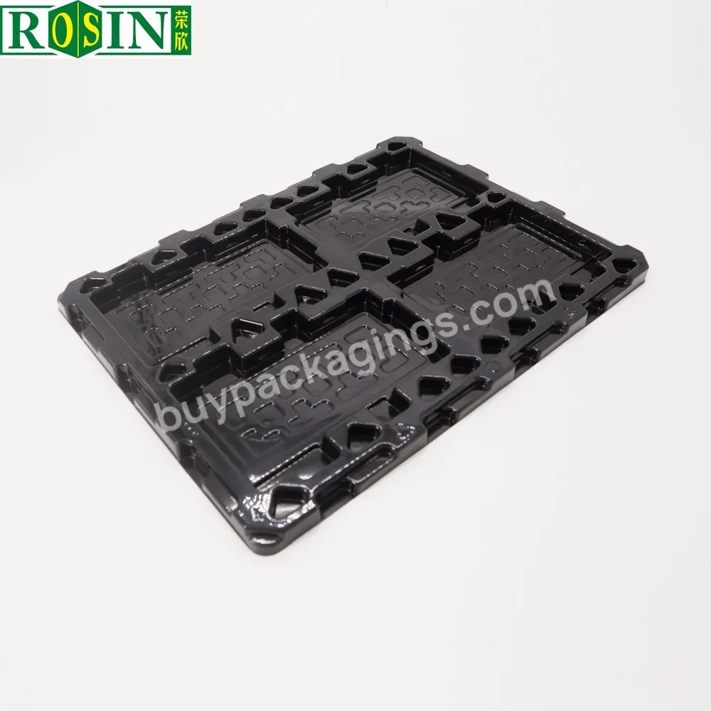 Customized Ps Pet Transparent Black Esd Plastic Electronic Hardware Component Anti-static Blister Tray - Buy Thermoforming Esd Packing Tray For Electronic,Black Blister Package Tray,Esd Pcb Tray For Electronic Component.