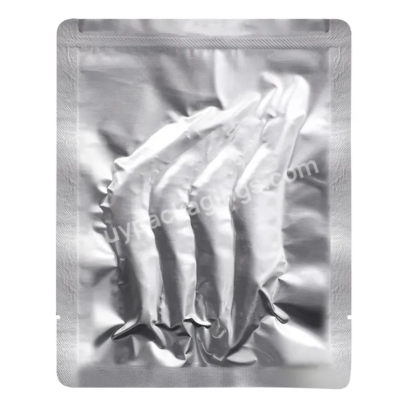 Customized Pure Aluminum Foil Vacuum Bag Roasted Chicken/sausage Sealed Cooking Food Plastic Bag - Buy Laminated Polyester Film Bag,Cocoa Powder/milk Powder Food Packaging Bags,Silver Three-sided Sealed Aluminum Bag.
