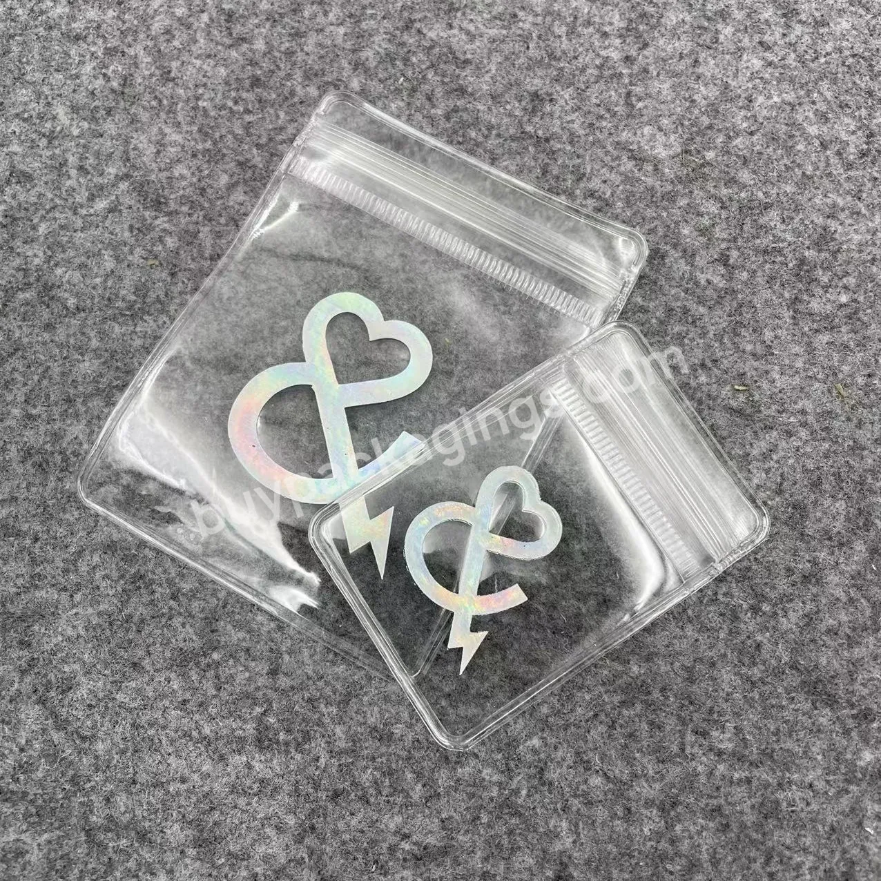 Customized Pvc Accessories Plastic Packaging Bag High Quality Jewelry Pouch With Zipper Jewelry Bag With Holographic Logo - Buy Jewelry Pouch Packaging Bag Pvc Jewelry Bag,Zipper Jewelry Case Zipper Jewelry Bag,Pvc Bag Accessories Plastic Bag.