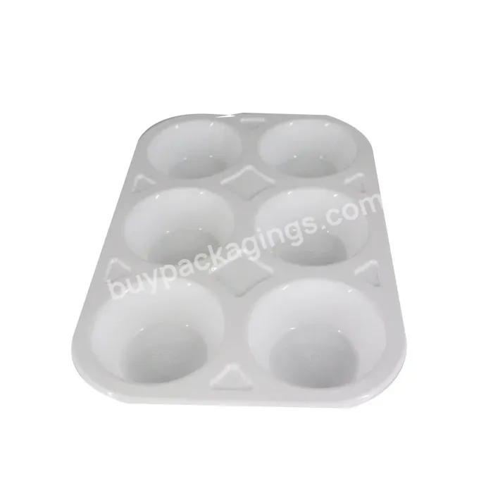 Customized Recyclable Disposable Cpet Plastic Pastry Donut Tray For Mochi Blister Tray Packaging 6 Holes