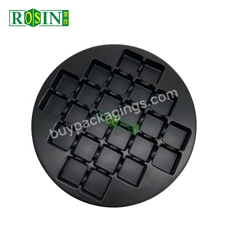 Customized Round Blister Chocolate Truffes Gift Insert Blister Tray Plastic Chocolate Packaging Box With Tray Supplier - Buy Chocolate Packaging Plastic,Round Plastic Insert Tray For Chocolate Box,Chocolate Truffes Plastic Blister Tray.