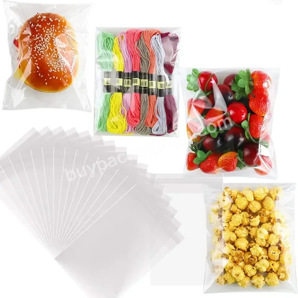 Customized Self Adhesive Plastic Bopp Transparent Cellophane Bags For Bread Candy Chocolate Gift Packaging - Buy Self Adhesive Bag,Bopp Transparent Bag,Food Packaging Bag.