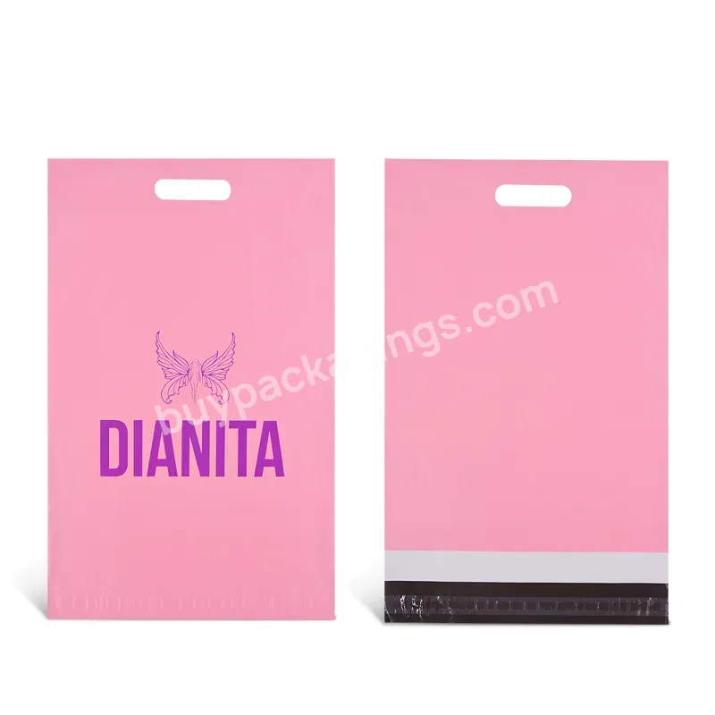 Customized Self Adhesive Sealing Matt Pink Poly Mailer With Handle Packaging Bag Courier Plastic Envelope Bags For Pet Toys - Buy Pink Poly Bag,Pink Mailer,Mailer With Handle Packaging Bag Courier Plastic.