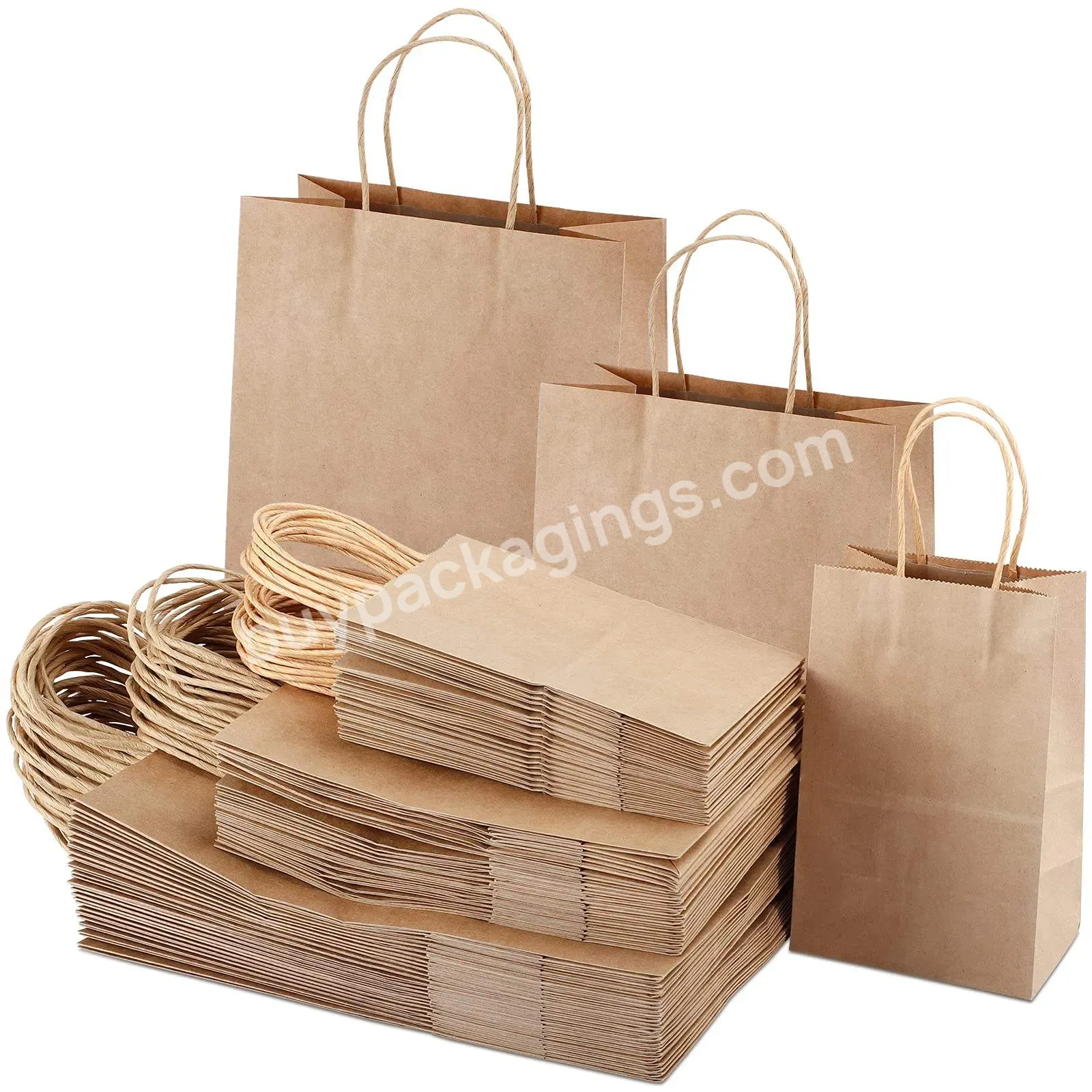 Customized Shopping Paper Bags Logo Printed Recyclable Biodegradable Brown Plain Packing Kraft Paper Bag With Twisted Handle - Buy Customized Shopping Kraft Paper Bags Logo Printed,Recyclable Brown Plain Kraft Paper Bag,Brown Kraft Paper Bag With Twi