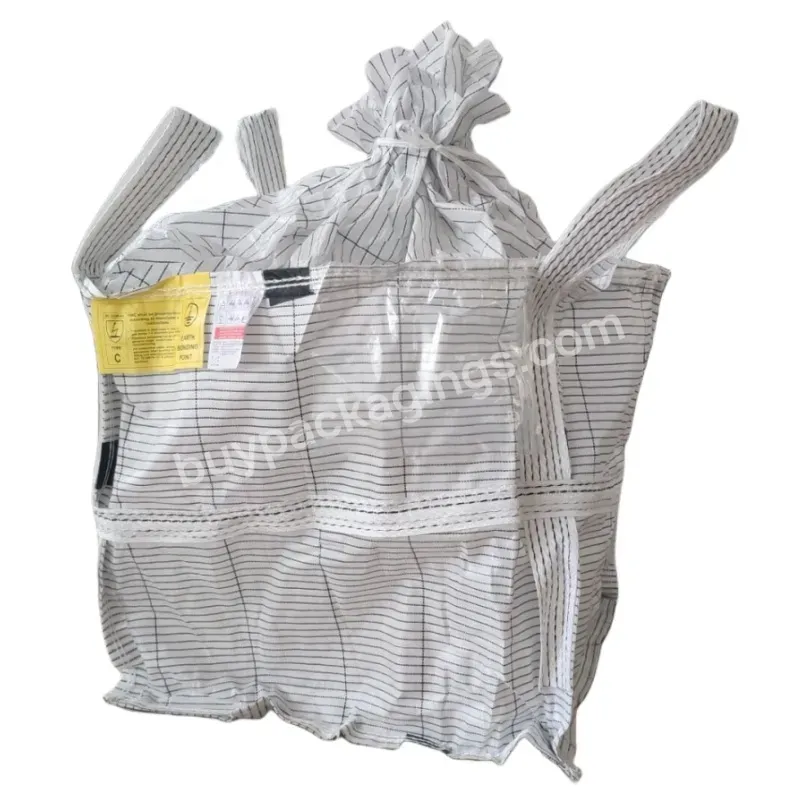 Customized Size 80x80x70cm Anti-static Big Bag Polypropylene Conductive Fibc Jumbo Bag With Skirt On Top - Buy Conductive Fibc Jumbo Bag,Anti-static Big Bag,Jumbo Bag With Skirt On Top.