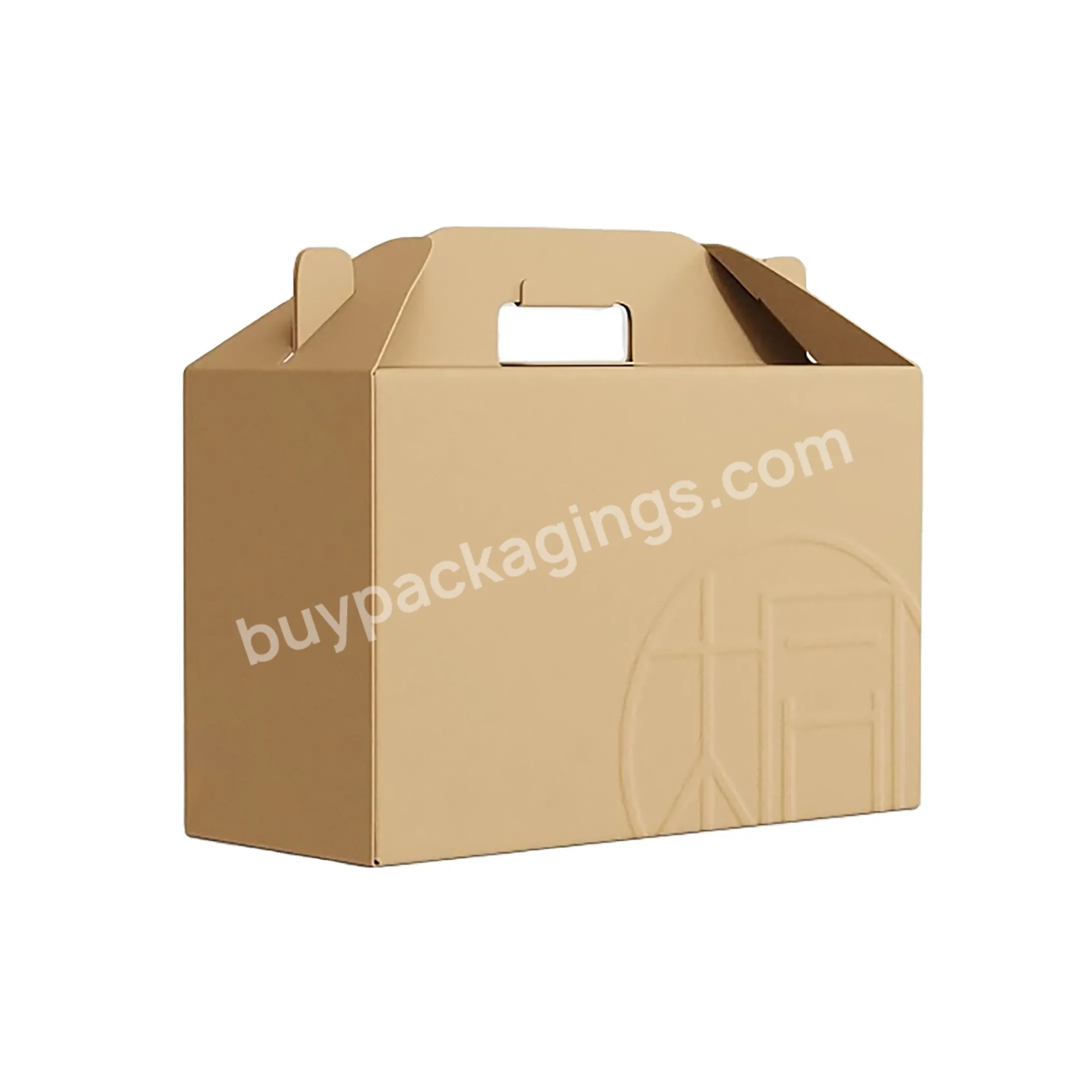 Customized Size Hang Out Food Cake Desert Packaging Handle Corrugated Paper Box With Custom Logo Printing - Buy Stock Handle Packaging Box For Moon Cake Desert,Custom Food Cake Packaging Box With Handle,Handle Packaging Box With Logo Printed.