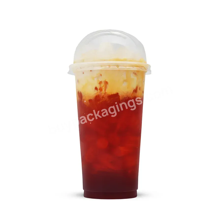 Customized Size Logo Plastic Clear Plastic Juice Drinking Coffee Pet Cups
