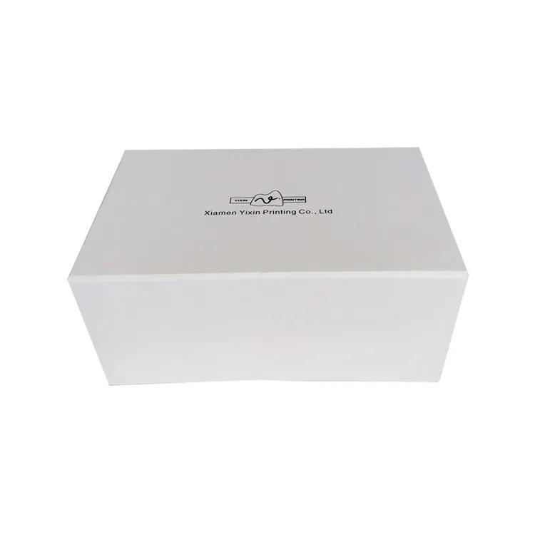 Customized size logo printing white folding box gift packaging corrugated paper boxes