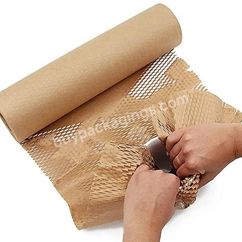 Customized Size Protective Cushioning Kraft Packaging Roll Honeycomb Paper Wrap Honeycomb Paper