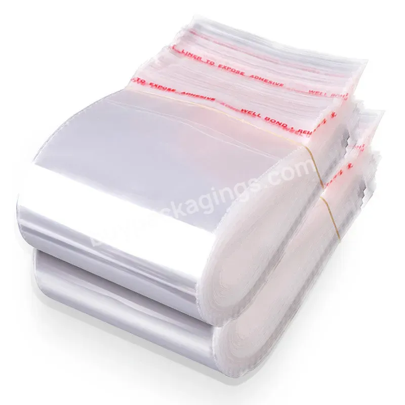 Customized Size With Logo Self Adhesive Packaging Cloth T Shirt Clear Transparent Cellophane Opp Bag - Buy Cellophane Opp Bag,Customized Size With Logo Self Adhesive Packaging Cloth T Shirt Clear Transparent Opp Bag,Custom Logo Printing Resealable Ap
