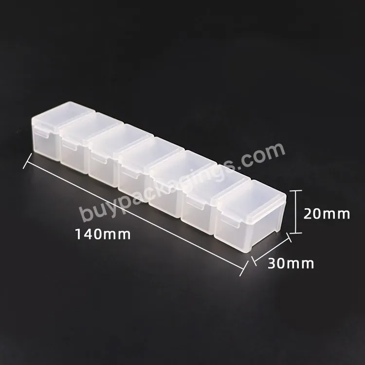 Customized Stackable Mini Plastic Pill Box 7 Days Compact Travel Clear Pill Storage Cases - Buy Pill Storage Cases,Pill Box 7 Days,Plastic Pill Box.