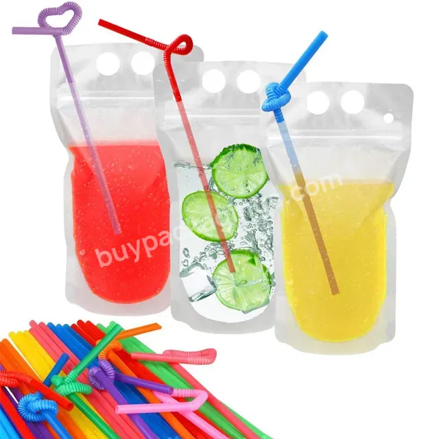 Customized Standing Juice Drink Pouch Gravure Printing Plastic Beverage Packaging Bag With Straw - Buy Accept Logo Print Beverage Packaging Sack Bags Drink Pouch With Straw,Drink Pouches With Straw Packaging Plastic Ziplock Pouch Bag Water Drink Bag,