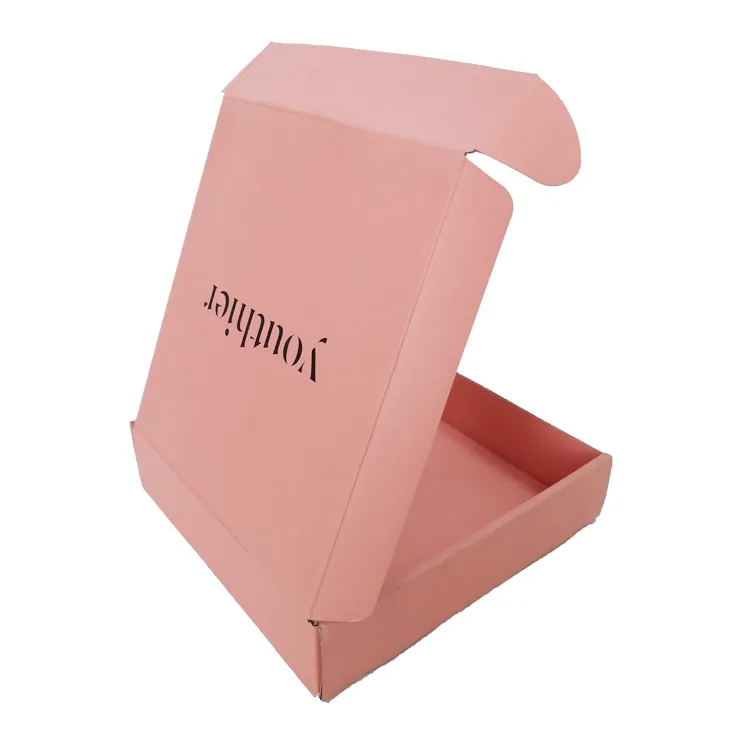 Customized waterproof cardboard pink box for shipping