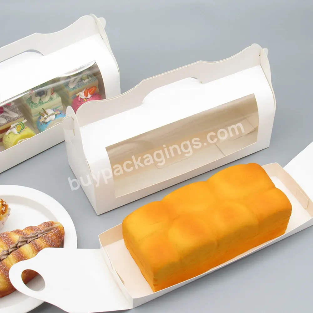 Customized Wholesale Biodegradable Disposable Transparent Window Handle Design Cupcake Dessert Pastry Paper Packaging Box - Buy Custom Biodegradable Mini Board Candle Puff White Cardboard Paper Packaging Birthday Gift Handle Cake Box,Custom Wholesale