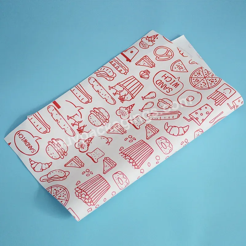 Customized Wholesale Biodegradable Pe Coated Wax Burger Fried Chicken Sandwich Kraft Grease Proof Paper With Your Own Logo - Buy Custom Wholesale Biodegradable Eco Friendly Hamburger Fried Chicken Deli Snack Restaurant Grease Proof Wrapping Kraft Pap