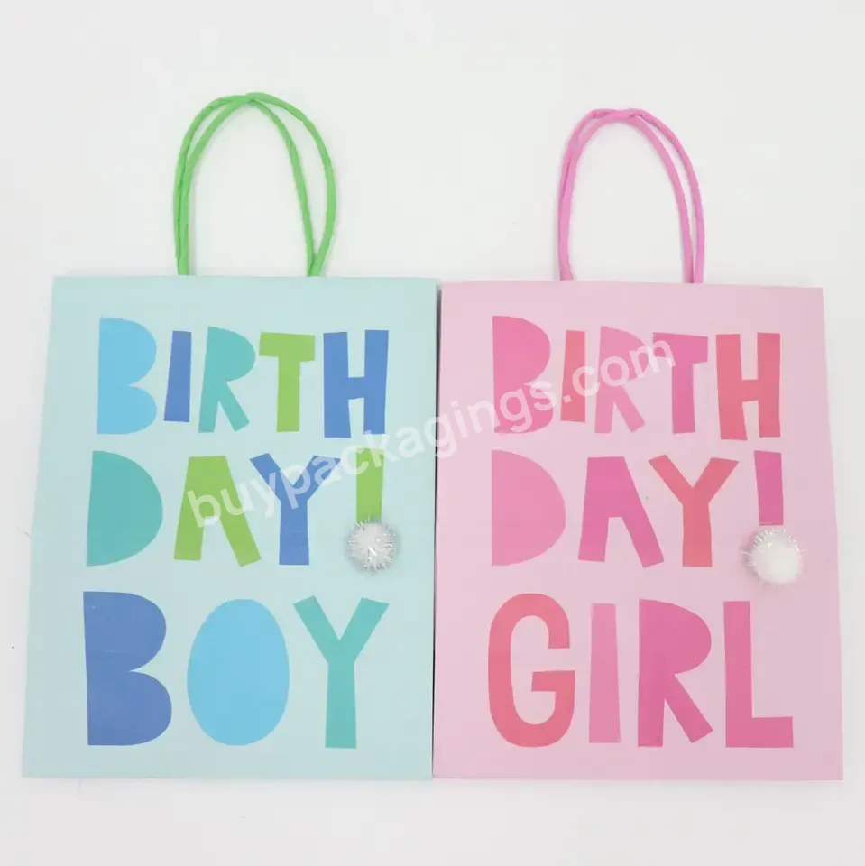 Customized Wholesale Candy Colored Small Cotton Ball Decoration Gift Packaging Shopping Bags - Buy Gift Packaging Shopping Bags,Candy Colored Shopping Bag,Recyclable Shopping Paper Bags.
