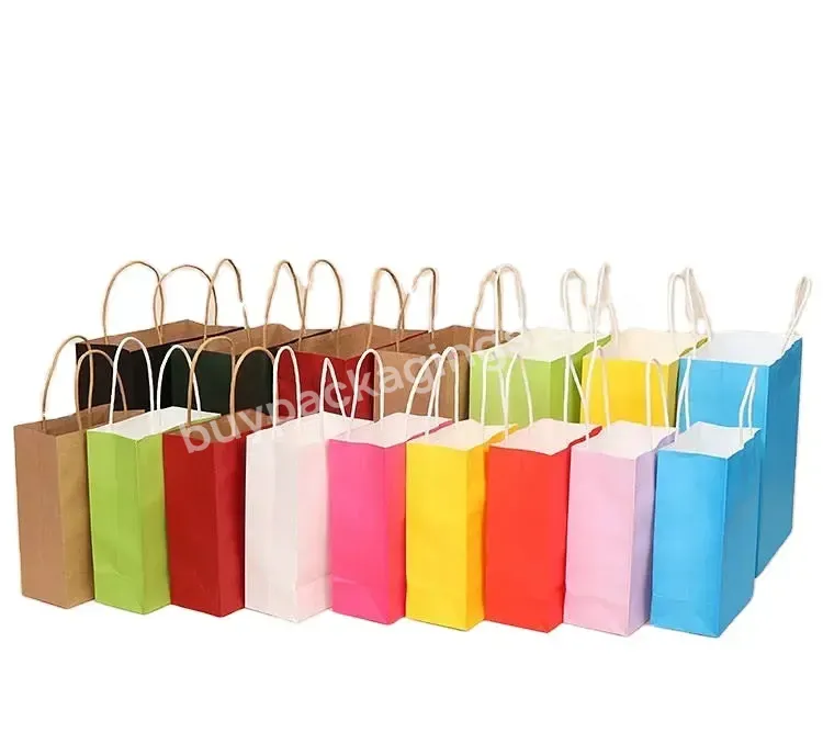Customized Wholesale Multi Color Selection Kraft Delivery Gift Shopping Bag - Buy Delivery Packaging Paper Bags,Paper Shopping Bag,Recyclable Colored Shopping Bags.