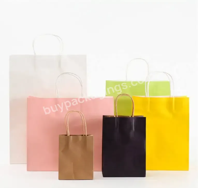 Customized Wholesale Multi Color Selection Kraft Delivery Gift Shopping Bag - Buy Delivery Packaging Paper Bags,Paper Shopping Bag,Recyclable Colored Shopping Bags.