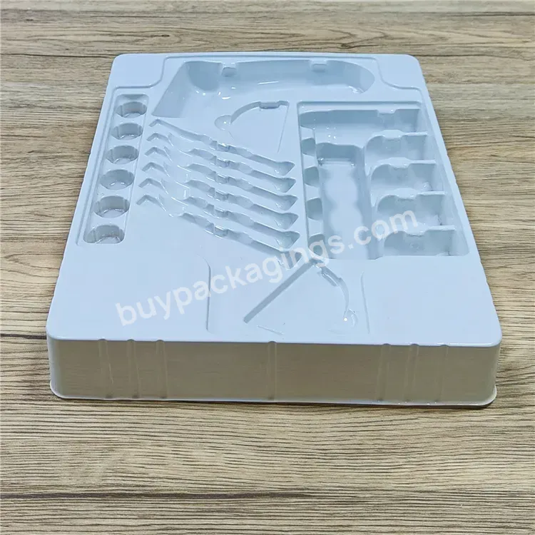 Custompet/pvc/pp/abs Tray Free Sample White Blister Insert Tray For Tools Packaging - Buy Plastic Packaging Tray,Blister Tray For Tools,Blister Pack.