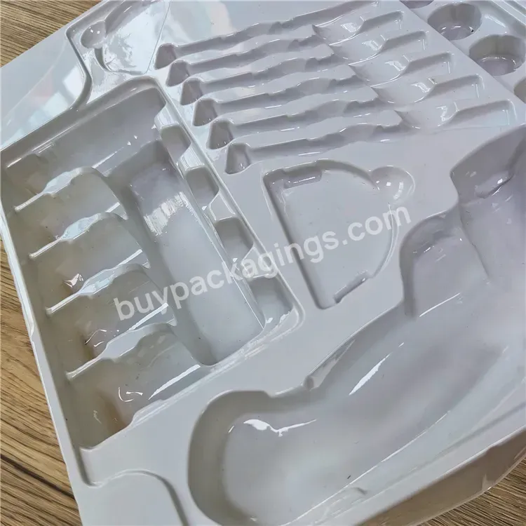 Custompet/pvc/pp/abs Tray Free Sample White Blister Insert Tray For Tools Packaging - Buy Plastic Packaging Tray,Blister Tray For Tools,Blister Pack.
