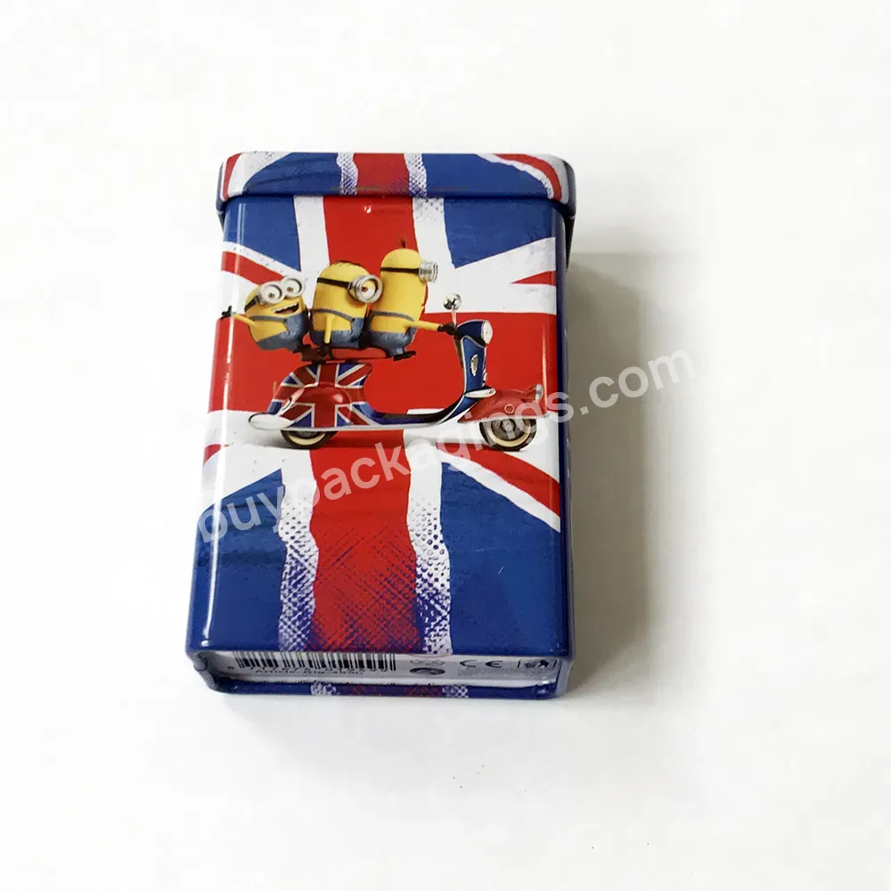 Cute Playing Card Packaging Small Metal Tin Boxes - Buy Cute Small Metal Tin Boxes,Rectangular Tin Box With Hinged Lid,Tin Box Playing Card.