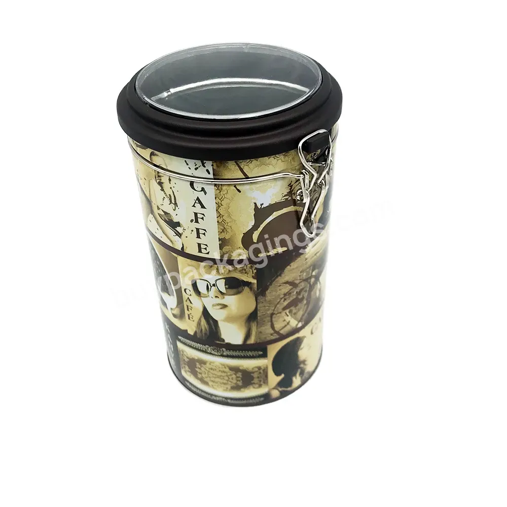 Decorative Round Empty Coffee Tin Can Packaging - Buy Coffee Tin Can Packaging,Decorative Coffee Tin Cans,Coffee Tin Box.