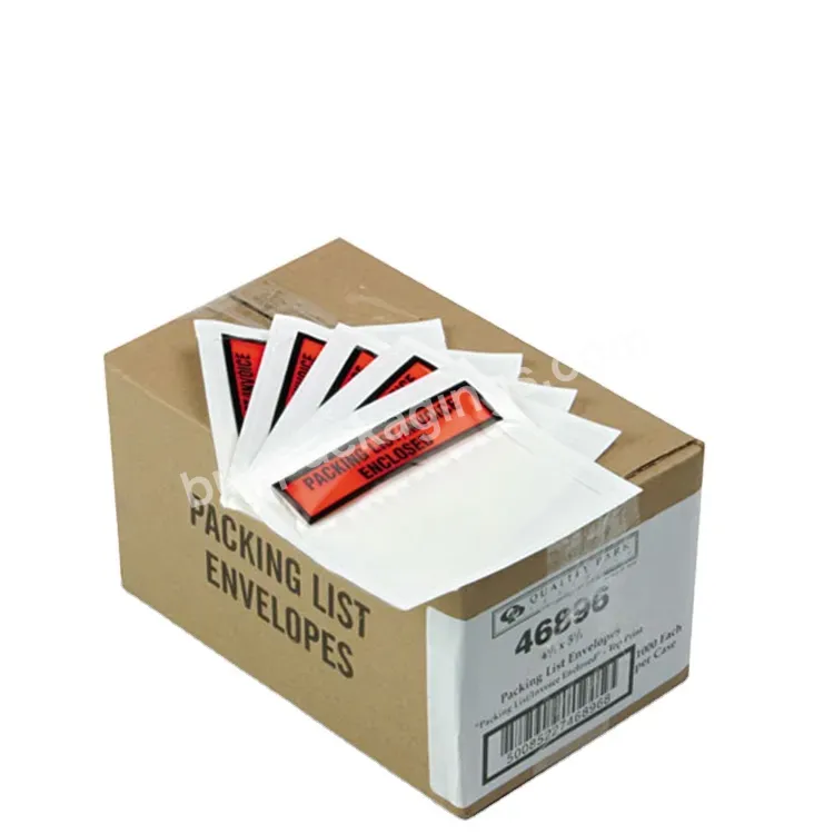 Dhl Transparent Packets Plastic Packing List Envelope&a4 Packing List For Shipping - Buy Dhl Packing List Envelope,Chopstick Packing Envelope,A4 Plastic Envelope.