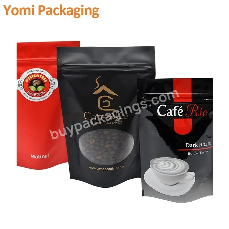 Digital Printing Black Matte Zipper Rmylar Pouch Coffee Packaging Plastic Bag Stand Up Pouches With Clear Window Export Pakistan - Buy Stand Up Pouches With Clear Window,Stand Up Coffee Packaging Plastic Bag With Clear Window Export Pakistan,Digital