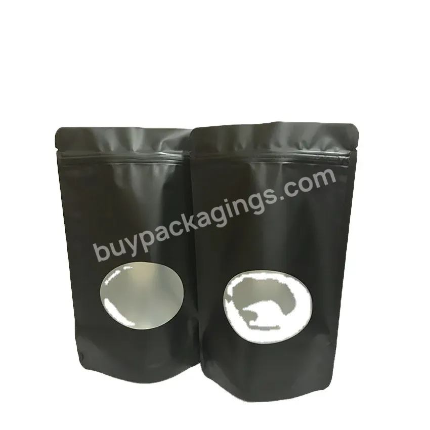 Digital Printing Black Matte Zipper Rmylar Pouch Coffee Packaging Plastic Bag Stand Up Pouches With Clear Window Export Pakistan - Buy Stand Up Pouches With Clear Window,Stand Up Coffee Packaging Plastic Bag With Clear Window Export Pakistan,Digital