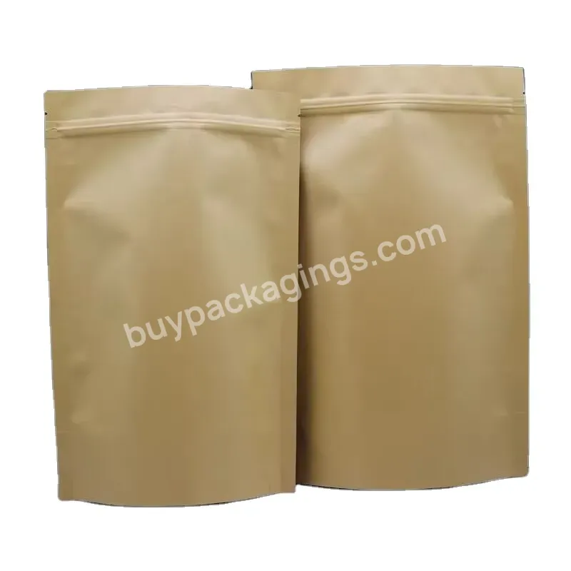 Direct Manufacturer Brown Kraft Paper In Stock Stand Up Pouch Bags For Coffee Packaging Kraft Paper Bags - Buy 200g Kraft Paper Bag,450g Stand Up Zipper Bag,Brown White Kraft Paper Stand Up Pouches.