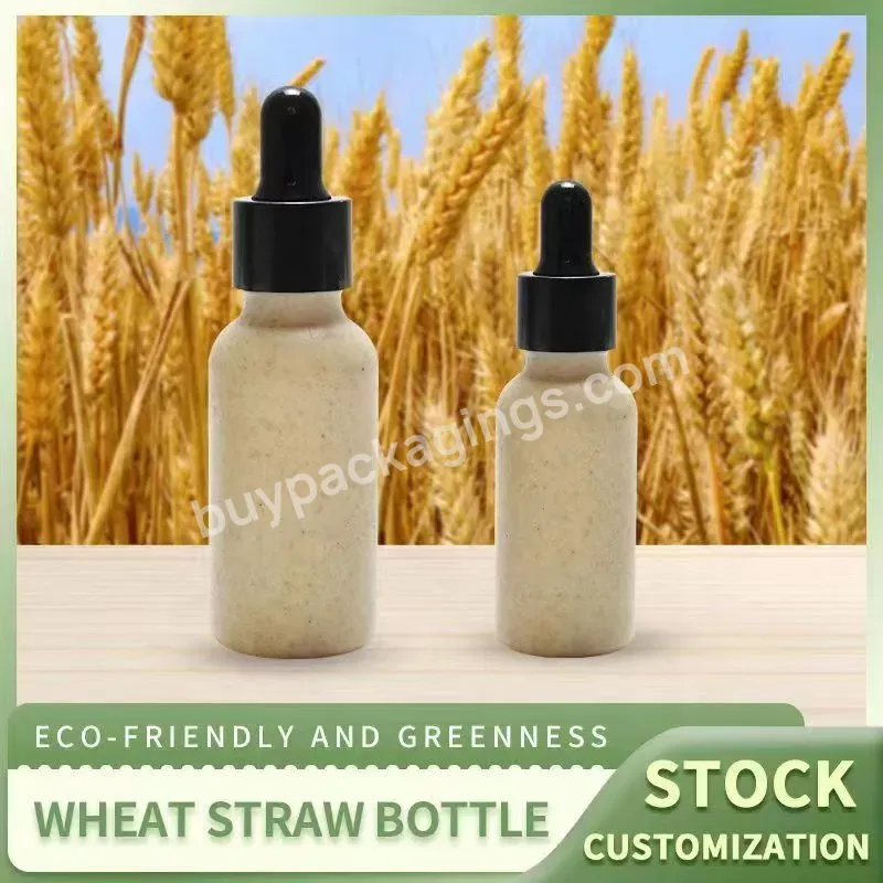 Direct Sales Of Multi-size Environmentally Friendly Biodegradable Plastic 30ml Suction Serum Straw Dropper Bottle - Buy Wheat Straw Bottle,Dropper Bottle,Eco-friendly Straw Bottle.