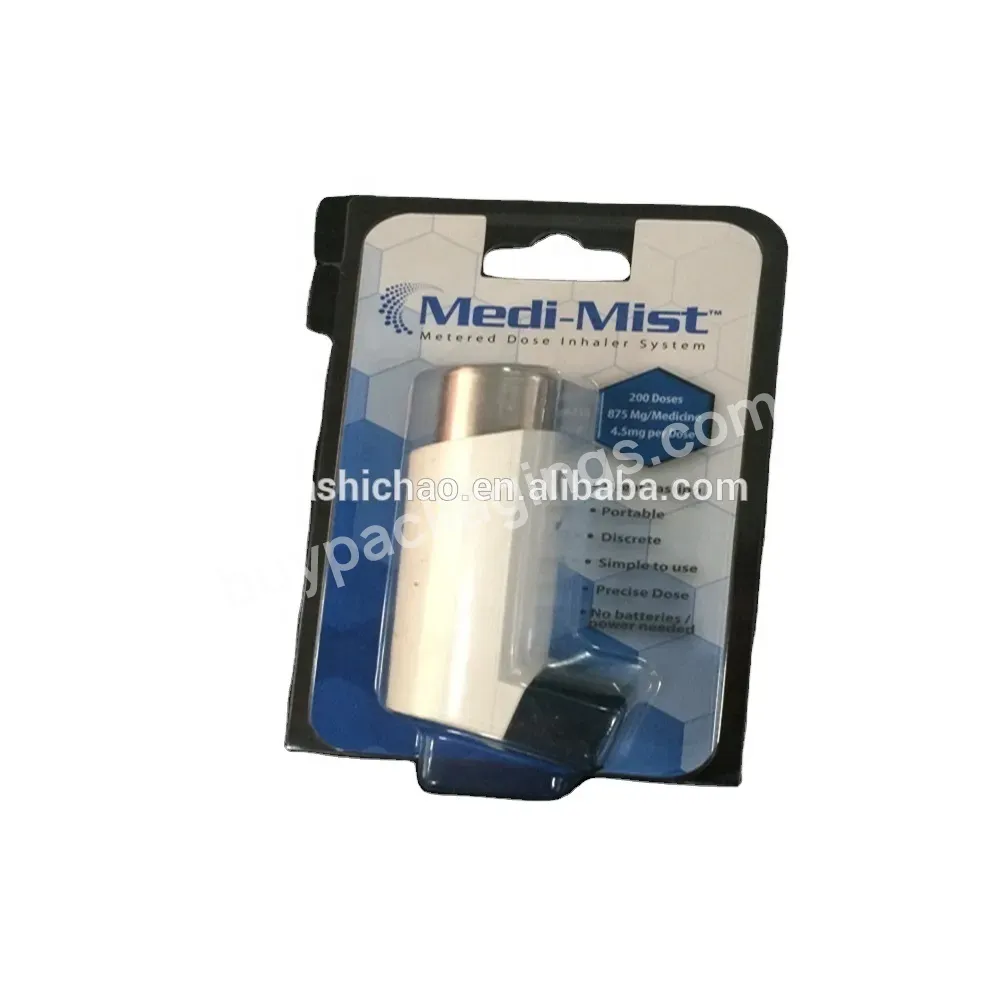 Disposable Clamshell Packaging For Asthma Inhaler With Printed Inserts For The Medical Industry - Buy Clamshell Packaging For Asthma Inhaler,Asthma Inhaler Clamshell Packaging,Big Clamshell Blister Packaging.
