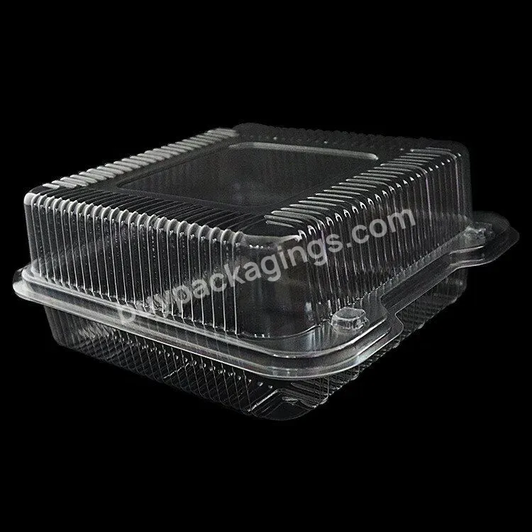 Disposable Clear Pet Clamshell Hinged Lid Container Packing Plastic Blister Fruit Salad Box - Buy Hinged Lid Container For Salad,Packing Plastic Box For Fruit,Salad Box Container.