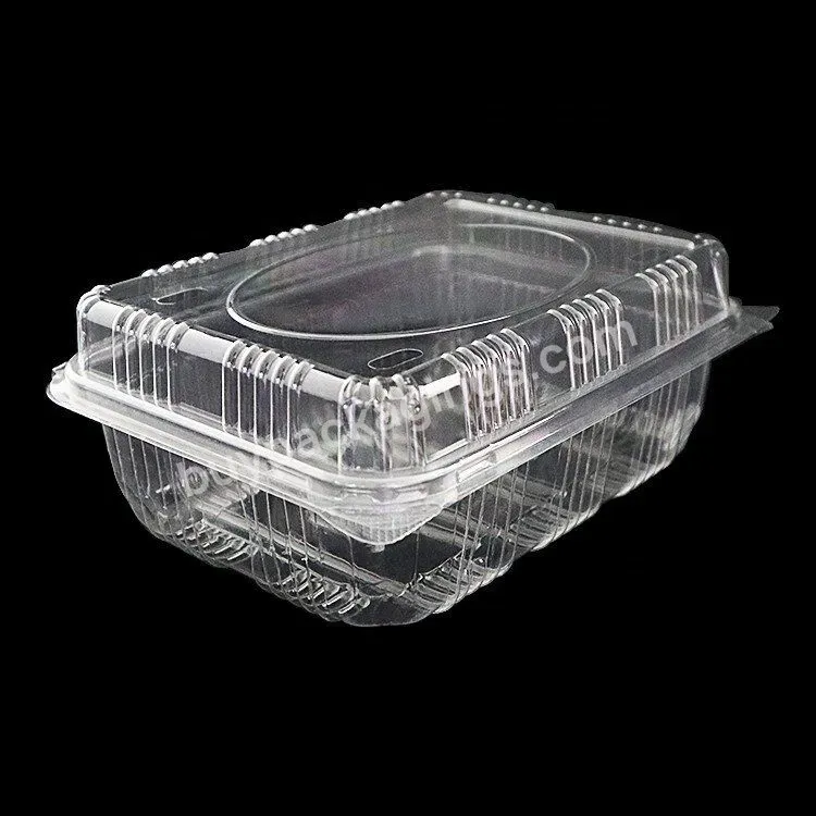 Disposable Clear Pet Clamshell Hinged Lid Container Packing Supermarket Plastic Blister Fruit Salad Box - Buy Clamshell Disposable Fruit Box,Supermarket Plastic Blister Fruit Salad Box,Disposable Supermarket Fruit Container.