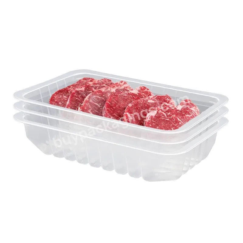 Disposable Custom Biodegradable Transparent Food Container Plastic Supermarket Fruit Food Meat Trays - Buy Plastic Disposable Fruit Packing Tray,Meat Trays,Food Container Tray.