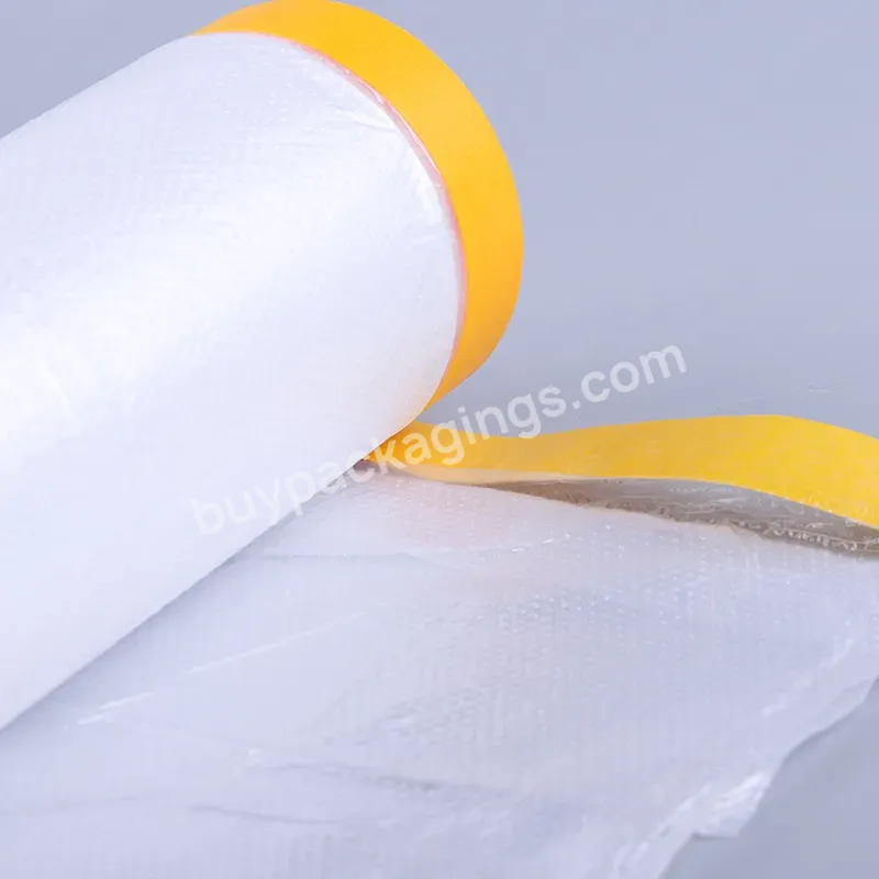 Disposable Dust-proof Film Furniture Decoration Car Paint Masking Film For Home Or Office - Buy Pre Taped Masking Film For Painting,Plastic Masking Film With Adhesive,Protective Film.