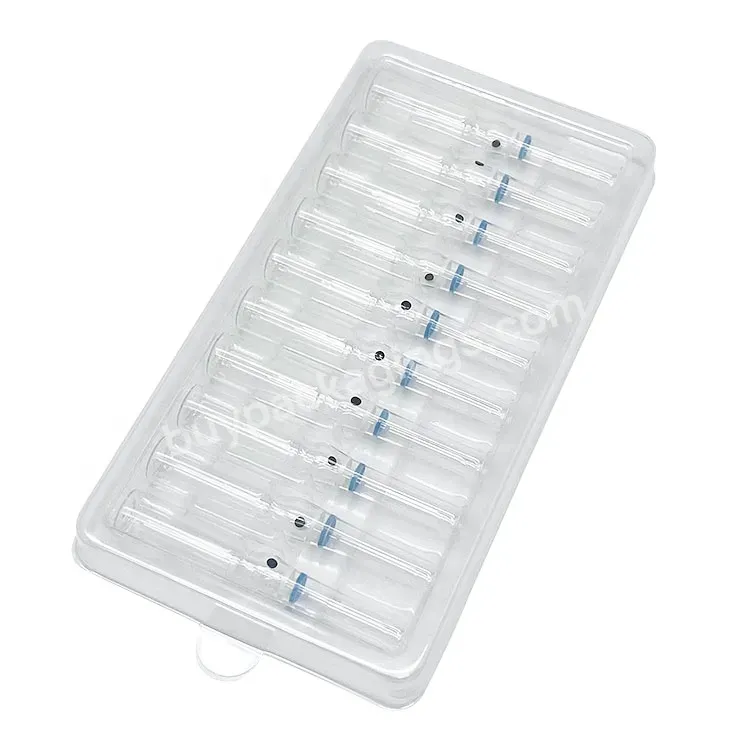 Disposable Environmentally Friendly Transparent Plastic 10ml Ampoule Tray Cosmetic Vial Box Blister Vial Packaging With Lid - Buy Ampoule Tray With Lid,Plastic 10ml Ampoule Tray Packaging,Disposable Transparent Plastic Ampoule Tray.