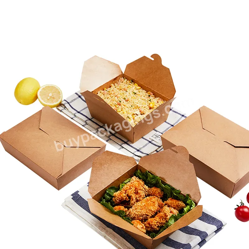 Disposable Food Boxes Takeaway Packaging Paper Food Container - Buy Paper Food Container,Food Boxes Takeaway Packaging,Disposable Kraft Paper Food Box.